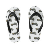 Abbildung des Cartoon eines Militärkreuzers Kinderbadesandalen (Fußbett)