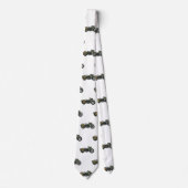 Abbildung des Cartoon eines Militärkreuzers Krawatte (Vorderseite)