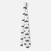 Abbildung des Cartoon eines Militärkreuzers Krawatte (Rückseite)