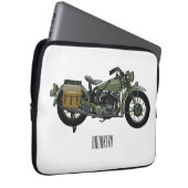 Abbildung des Cartoon eines Militärkreuzers Laptopschutzhülle (Vorne Rechts)