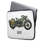 Abbildung des Cartoon eines Militärkreuzers Laptopschutzhülle (Vorderseite Links)