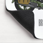 Abbildung des Cartoon eines Militärkreuzers Mousepad (Ecke)