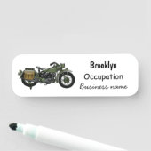 Abbildung des Cartoon eines Militärkreuzers Namensschild (Beispiel)