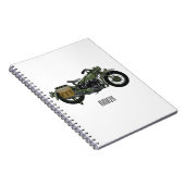 Abbildung des Cartoon eines Militärkreuzers Notizblock (Rechte Seite)