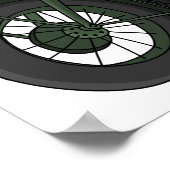 Abbildung des Cartoon eines Militärkreuzers Poster (Ecke)