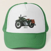 Abbildung des Cartoon eines Militärkreuzers Truckerkappe (Vorderseite)