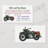 Abbildung des Cartoon eines Militärkreuzers Visitenkarte (Vorne/Hinten)