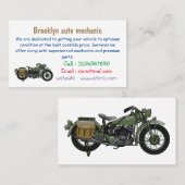 Abbildung des Cartoon eines Militärkreuzers Visitenkarte (Vorne/Hinten)