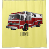 Abbildung des Cartoon eines Motors Duschvorhang (Vorderseite)