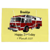 Abbildung des Cartoon eines Motors Große Geschenktüte (Rückseite)