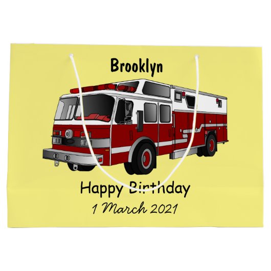 Abbildung des Cartoon eines Motors Große Geschenktüte (Rückseite)