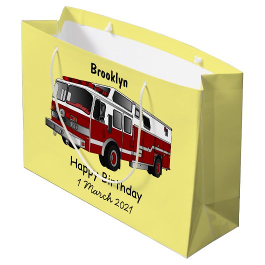 Abbildung des Cartoon eines Motors Große Geschenktüte (Rückseite Schrägansicht)