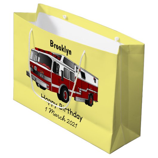 Abbildung des Cartoon eines Motors Große Geschenktüte (Vorderseite Schrägansicht)