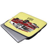 Abbildung des Cartoon eines Motors Laptopschutzhülle (Vorne Knopf)