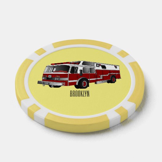 Abbildung des Cartoon eines Motors Pokerchips (Einzeln)