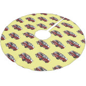 Abbildung des Cartoon eines Motors Polyester Weihnachtsbaumdecke (Schrägansicht)