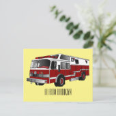 Abbildung des Cartoon eines Motors Postkarte (Stehend Vorderseite)