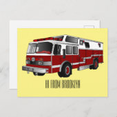 Abbildung des Cartoon eines Motors Postkarte (Vorne/Hinten)