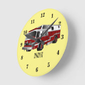 Abbildung des Cartoon eines Motors Runde Wanduhr (Winkel)