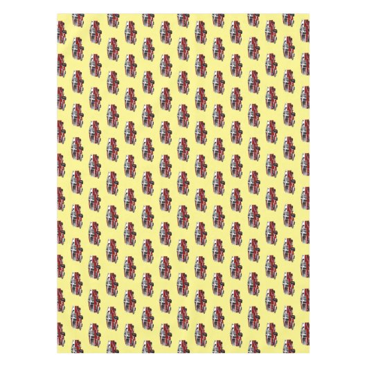 Abbildung des Cartoon eines Motors Tischdecke (Vorderseite)