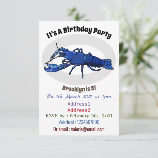 Abbildung des Cartoon Einladung (Stehend Vorderseite)