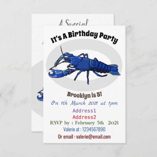 Abbildung des Cartoon Einladung (Vorne/Hinten)