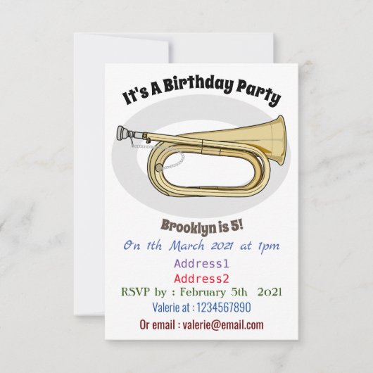 Abbildung des Cartoon Einladung (Vorderseite)