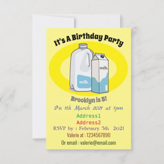 Abbildung des Cartoon Einladung (Vorderseite)