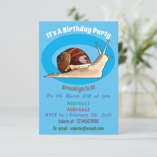 Abbildung des Cartoon Einladung (Stehend Vorderseite)