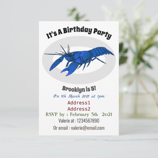 Abbildung des Cartoon Einladung (Stehend Vorderseite)