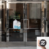 Abbildung des Cartoon Fensteraufkleber (Büro Tür)