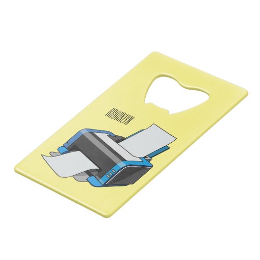 Abbildung des Cartoon Geldbeutel Flaschenöffner (Vorderseite Schrägansicht)