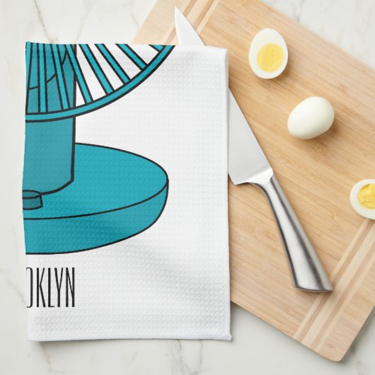 Abbildung des Cartoon Geschirrtuch (Viertel Falte)