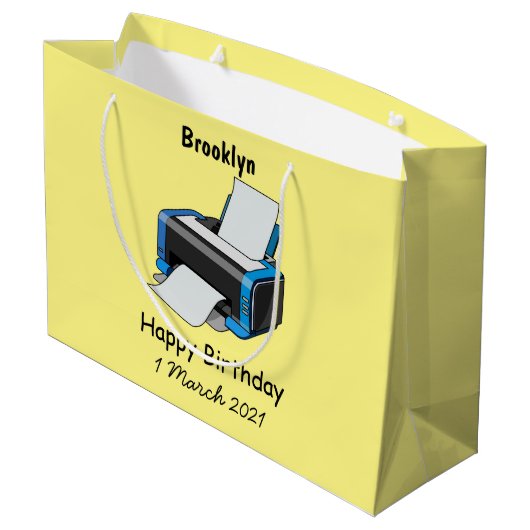 Abbildung des Cartoon Große Geschenktüte (Rückseite Schrägansicht)