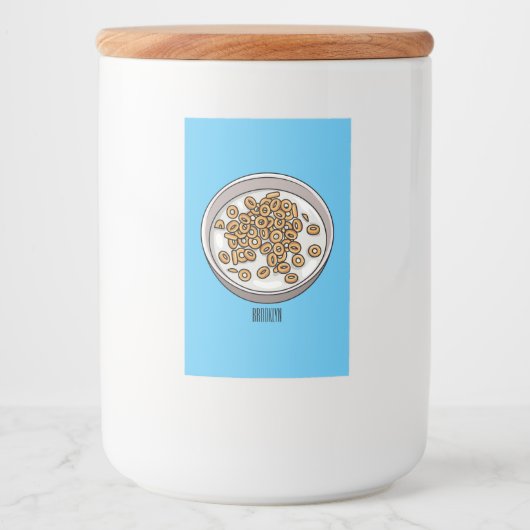 Abbildung des Cartoon Lebensmitteletikett (Vorderseite)