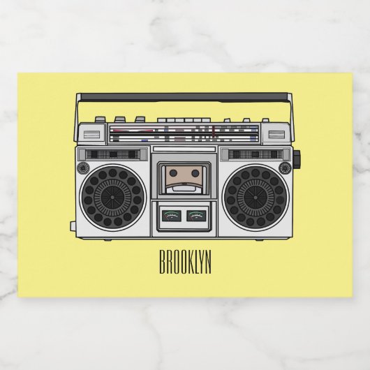 Abbildung des Cartoon Lebensmitteletikett (Einzelnes Label)