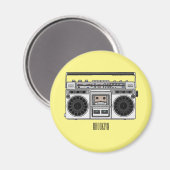 Abbildung des Cartoon Magnet (Vorderseite/Rückseite)