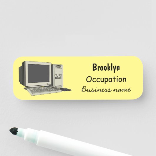 Abbildung des Cartoon Namensschild (Beispiel)