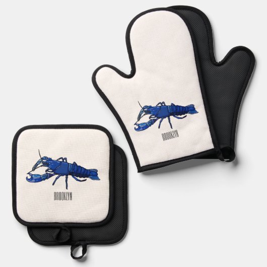 Abbildung des Cartoon Ofenhandschuh & Topflappen-Set (Vorderseite/Rückseite)