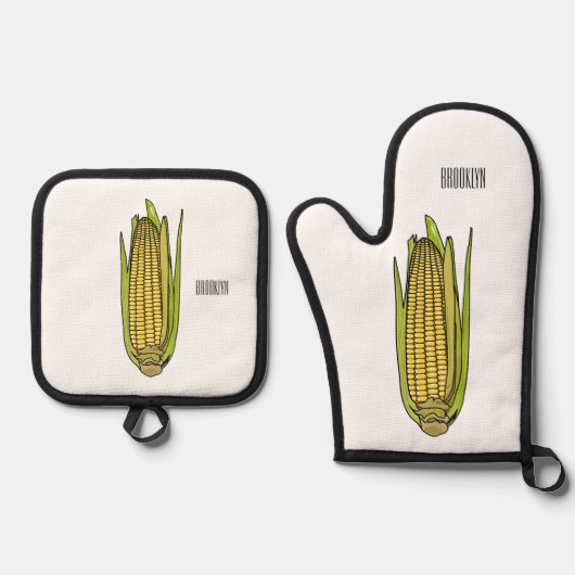 Abbildung des Cartoon Ofenhandschuh & Topflappen-Set (Vorderseite)