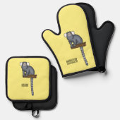 Abbildung des Cartoon Ofenhandschuh & Topflappen-Set (Vorderseite/Rückseite)