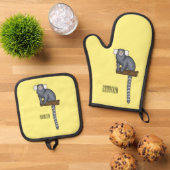 Abbildung des Cartoon Ofenhandschuh & Topflappen-Set (Oben Unten)