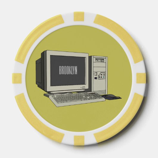 Abbildung des Cartoon Pokerchips (Vorderseite)