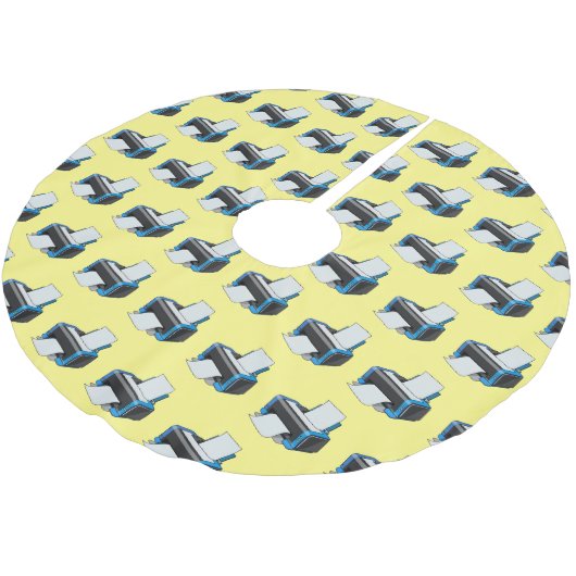 Abbildung des Cartoon Polyester Weihnachtsbaumdecke (Schrägansicht)