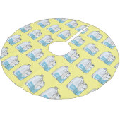 Abbildung des Cartoon Polyester Weihnachtsbaumdecke (Schrägansicht)