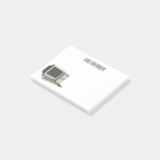 Abbildung des Cartoon Post-it Klebezettel (angewinkelt)