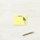 Abbildung des Cartoon Post-it Klebezettel (Auf Schreibtisch)