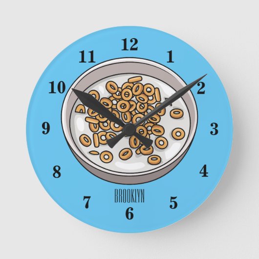 Abbildung des Cartoon Runde Wanduhr (Vorderseite)