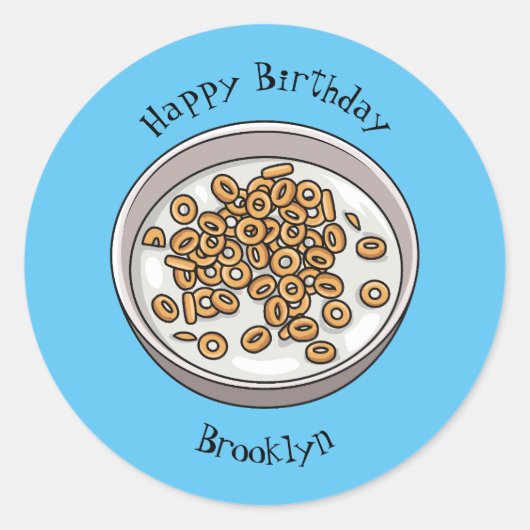 Abbildung des Cartoon Runder Aufkleber (Vorderseite)