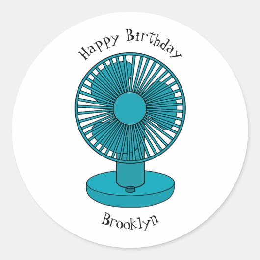 Abbildung des Cartoon Runder Aufkleber (Vorderseite)